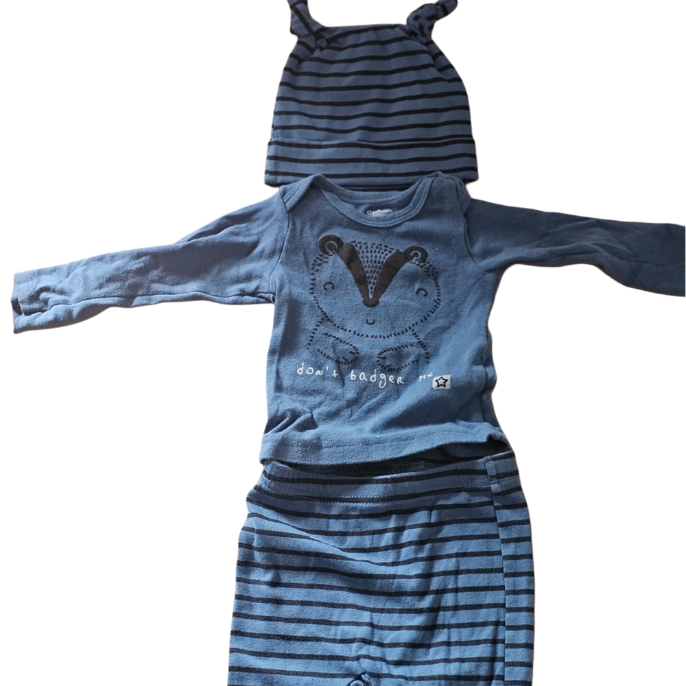Carter's Blue Striped Matching Set with Nautical Design